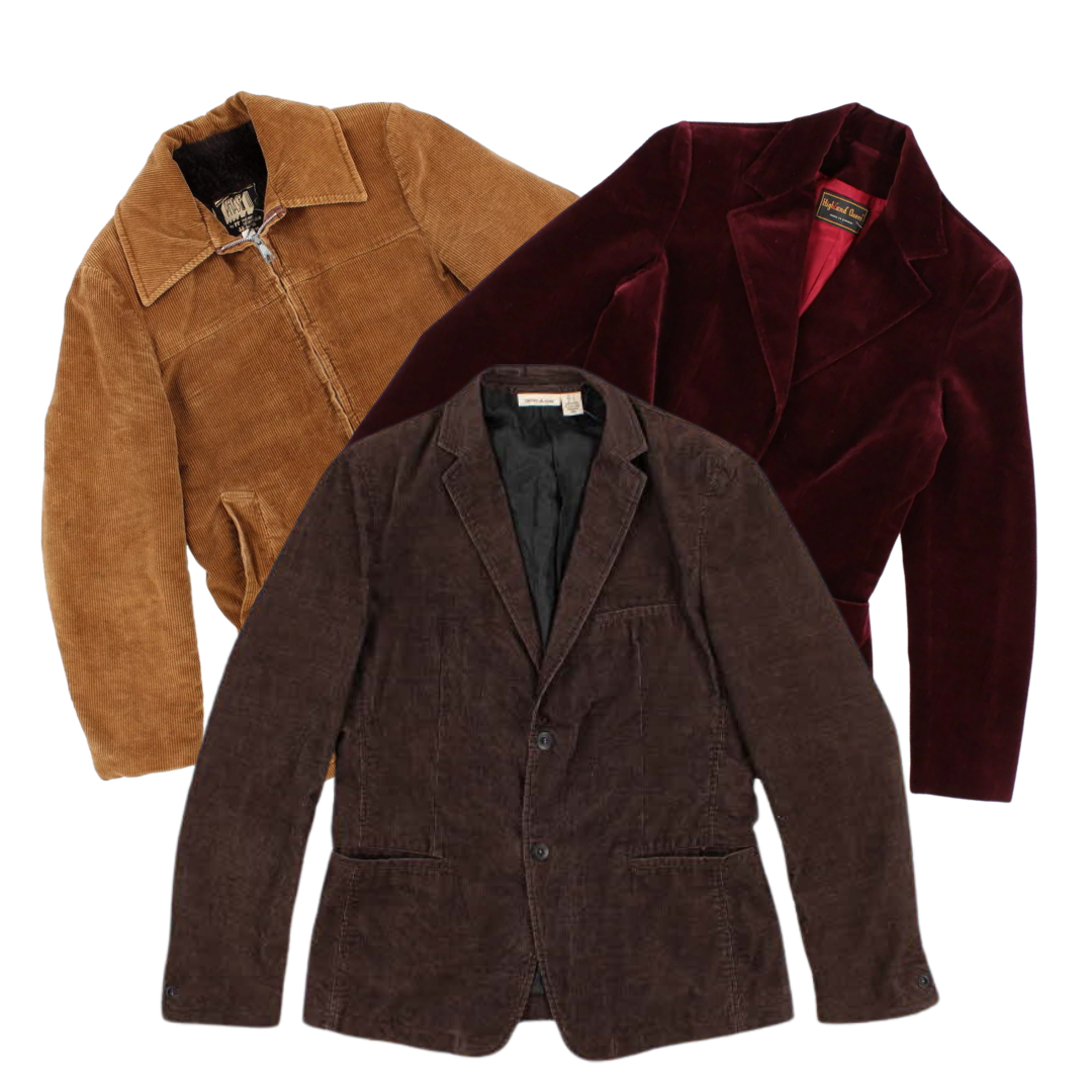 25 x CORDUROY BLAZERS — Solent Vintage Wholesale