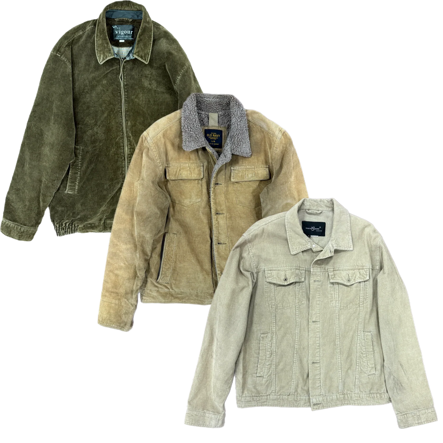 10 x UNBRANDED CORDUROY JACKETS — Solent Vintage Wholesale