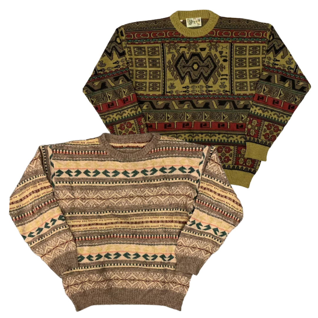 25 x ETHNIC/FUNKY PATTERNED KNITWEAR — Solent Vintage Wholesale