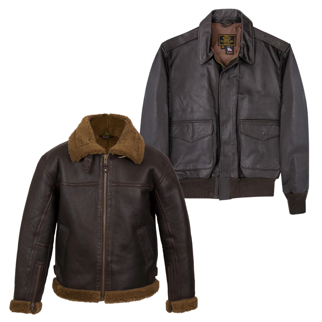 10 x GENUINE LEATHER FLYING JACKETS — Solent Vintage Wholesale