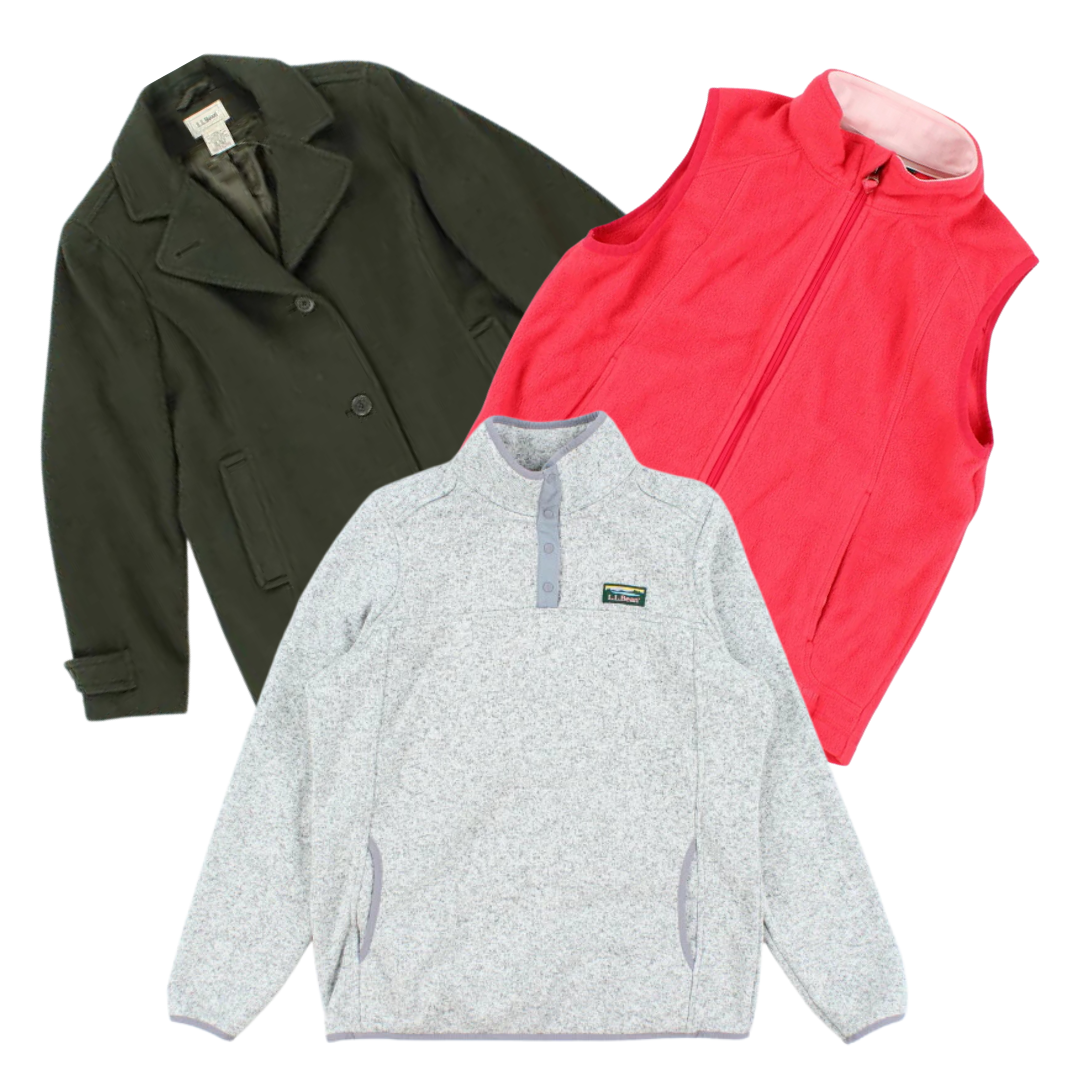 25 x LL BEAN FLEECE/JACKET MIX — Solent Vintage Wholesale