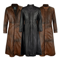 10 x LEATHER LONG COATS