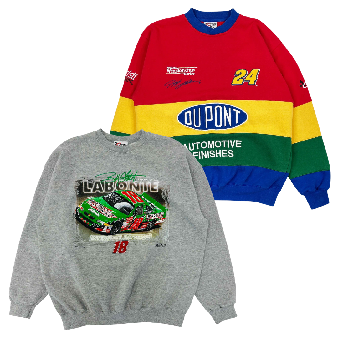 10 x NASCAR SWEATSHIRTS — Solent Vintage Wholesale