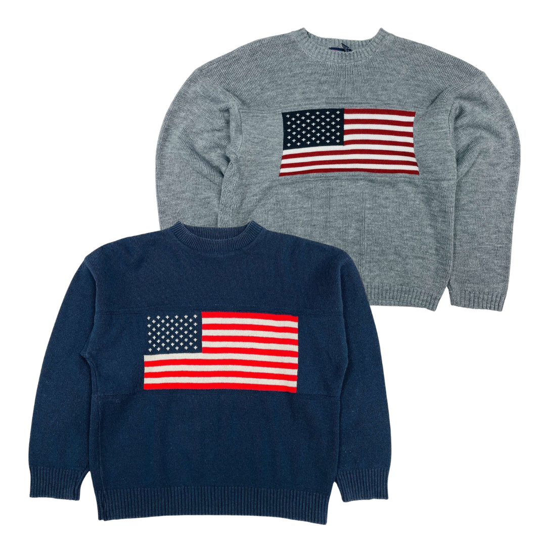 25 x USA FLAG JUMPERS — Solent Vintage Wholesale