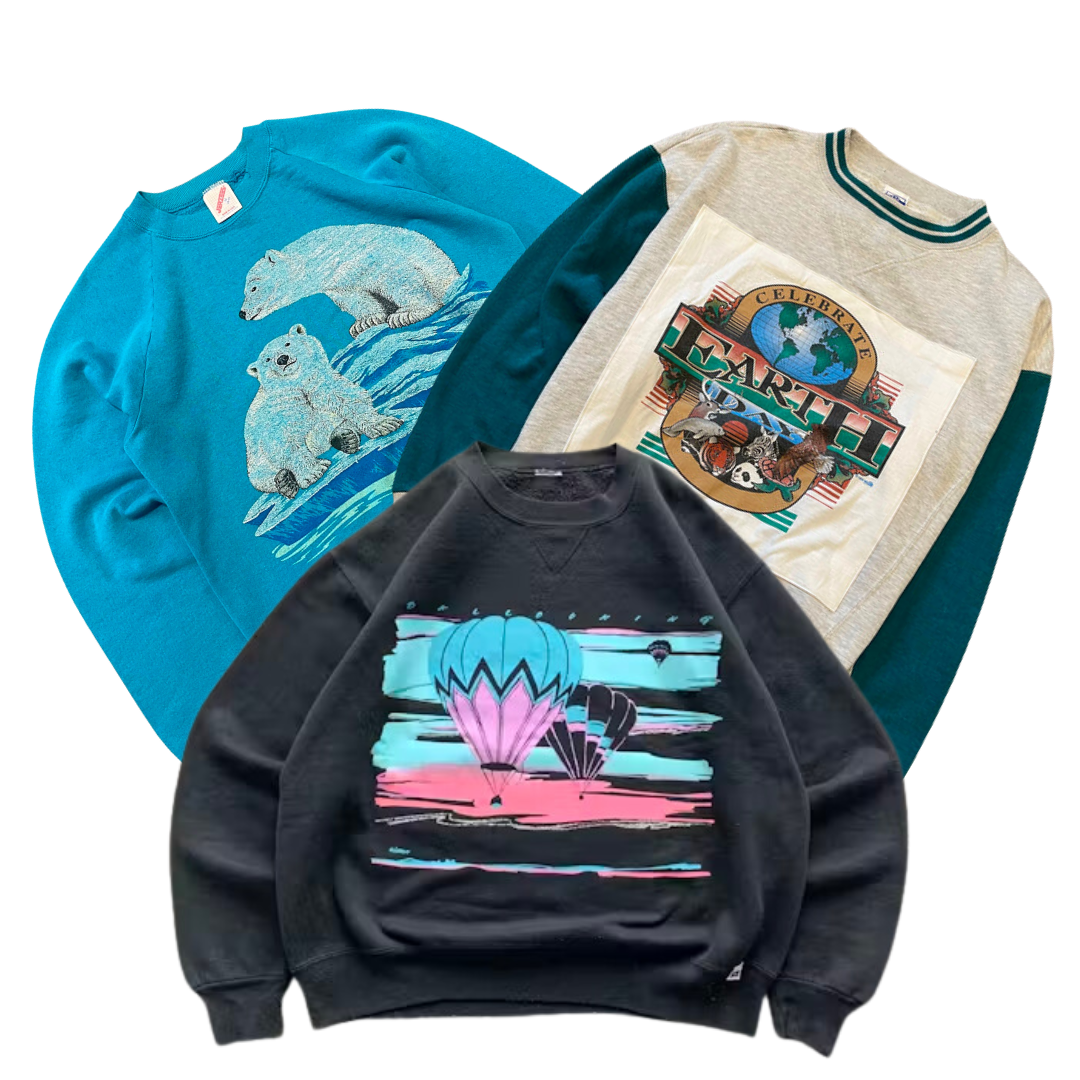25 x VINTAGE 80s 90s SWEATSHIRTS — Solent Vintage Wholesale