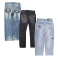 25 x EMBROIDERED Y2K HIP HOP JEANS