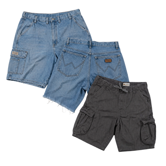 25 x WRANGLER SHORTS — Solent Vintage Wholesale