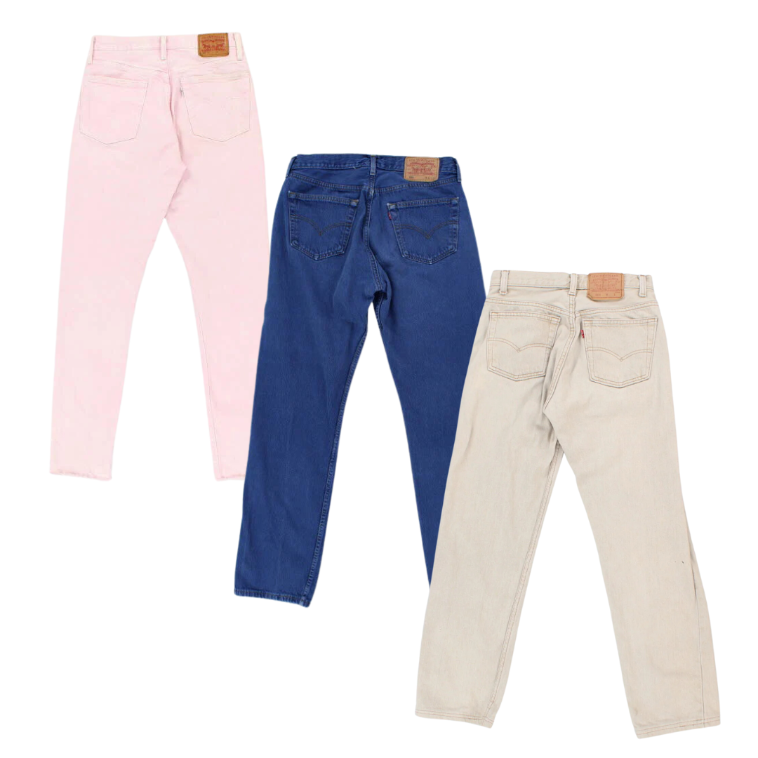25 x LEVI'S 501 COLOUR DENIM JEANS — Solent Vintage Wholesale
