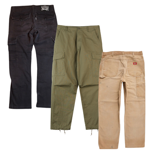 25 x BRANDED CARGO TROUSERS — Solent Vintage Wholesale