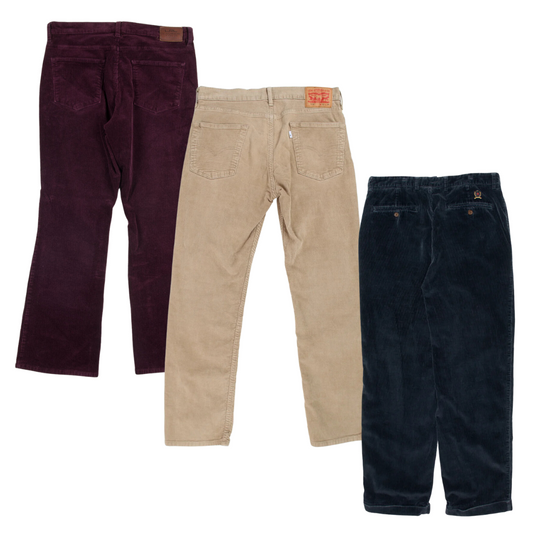 25 x BRANDED CORDUROY TROUSERS — Solent Vintage Wholesale