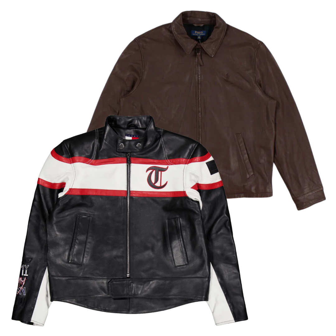 10 x BRANDED LEATHER JACKETS — Solent Vintage Wholesale