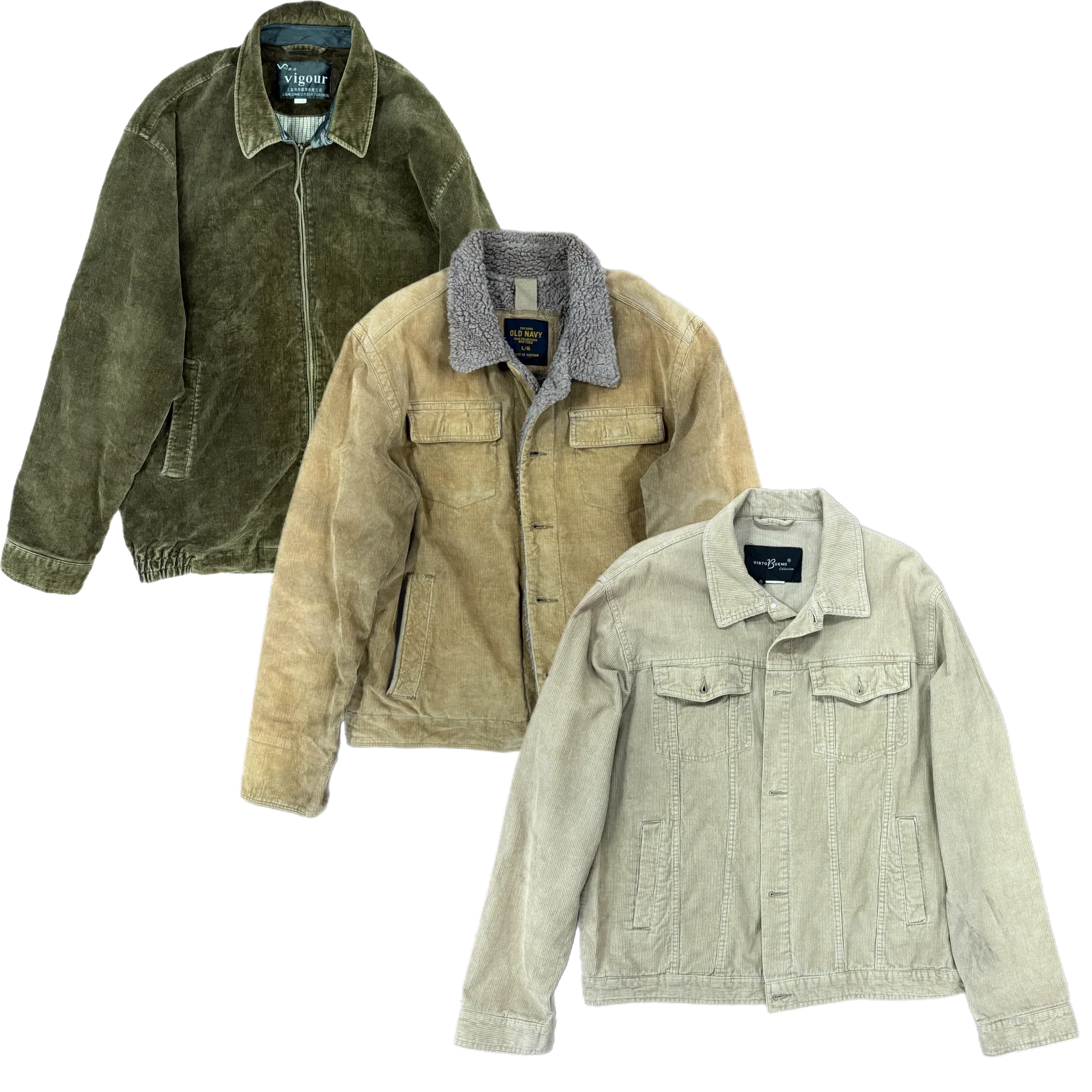 10 x UNBRANDED CORDUROY JACKETS — Solent Vintage Wholesale