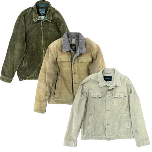 10 x UNBRANDED CORDUROY JACKETS — Solent Vintage Wholesale