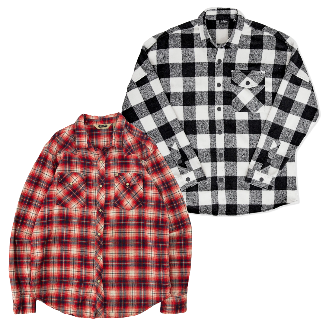 50 x FLANNEL SHIRTS — Solent Vintage Wholesale