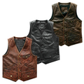 10 x GENUINE LEATHER VESTS