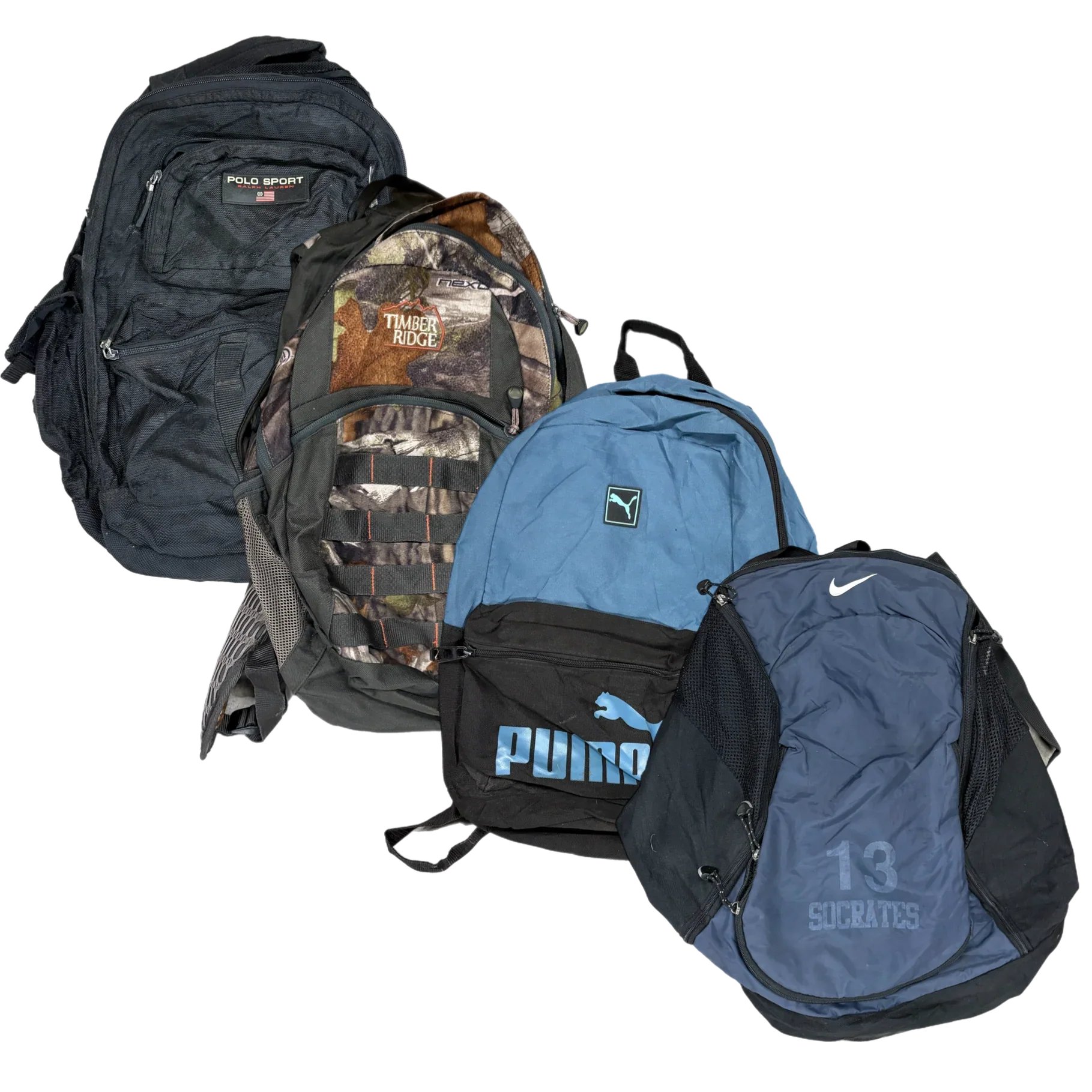 25 x BRANDED BACKPACKS/SCHOOL BAGS — Solent Vintage Wholesale