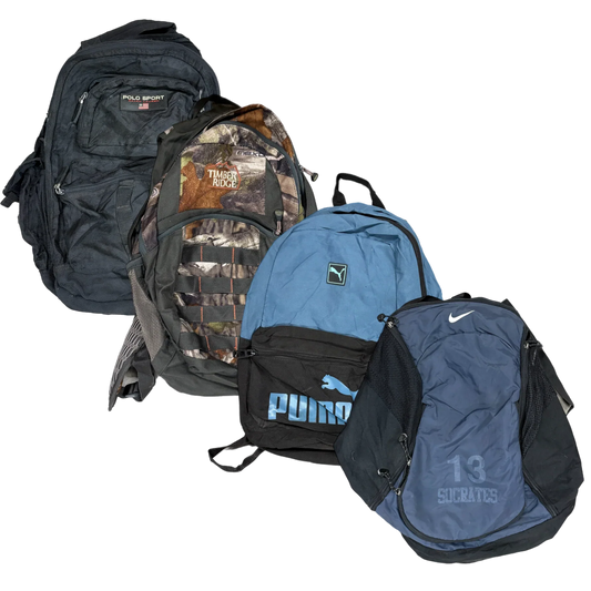 25 x BRANDED BACKPACKS/SCHOOL BAGS — Solent Vintage Wholesale