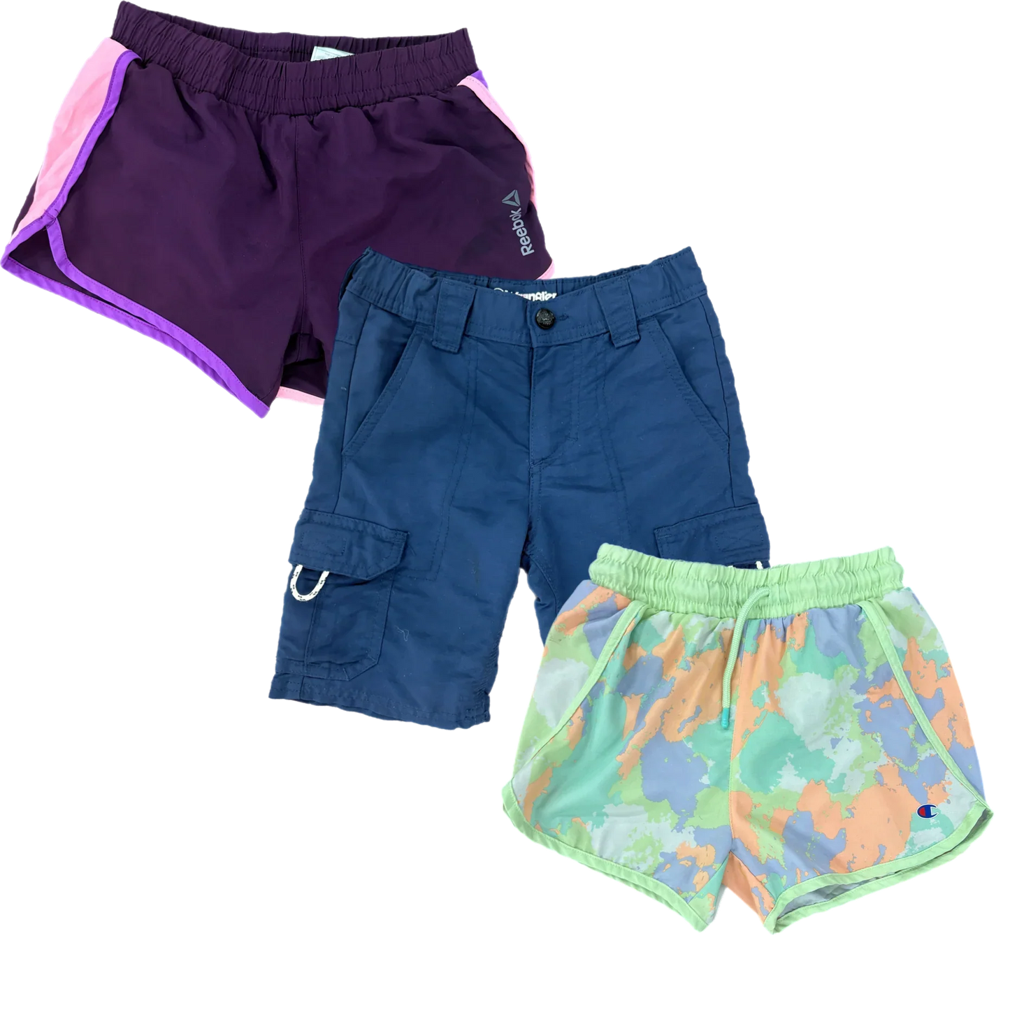 50 x KIDS BRANDED SPORT SHORTS — Solent Vintage Wholesale