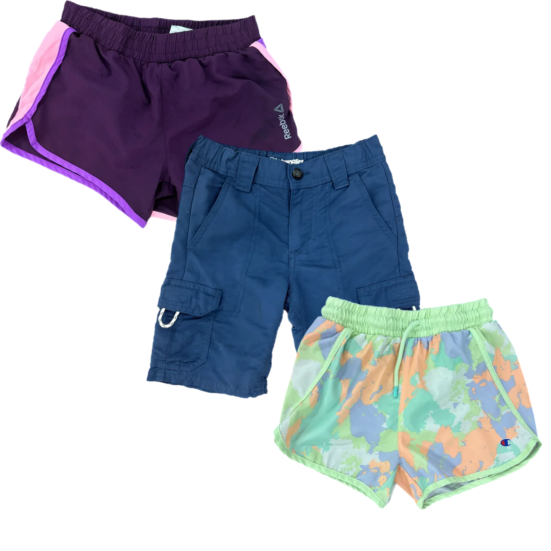 50 x KIDS BRANDED SPORT SHORTS — Solent Vintage Wholesale