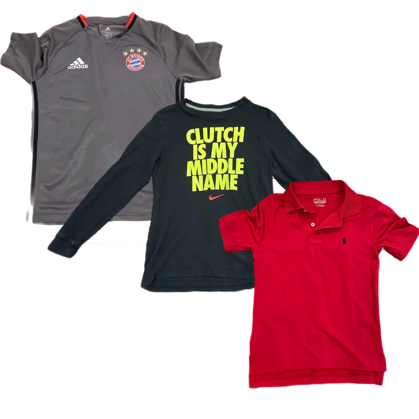 50 x KIDS BRANDED SPORT T-SHIRTS — Solent Vintage Wholesale