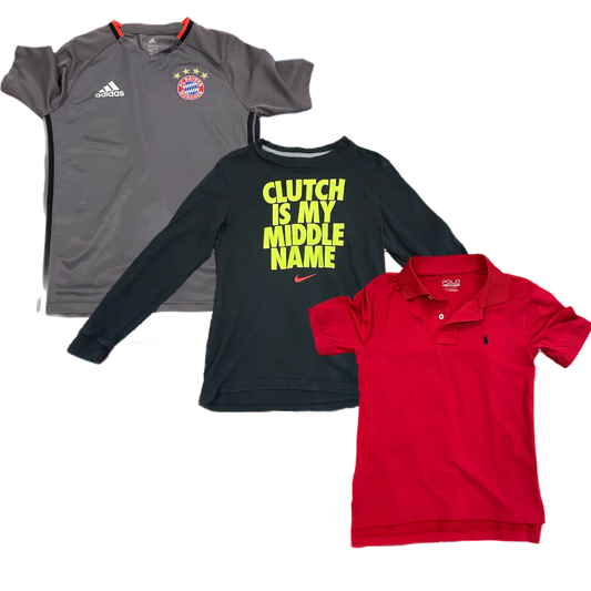 50 x KIDS BRANDED SPORT T-SHIRTS — Solent Vintage Wholesale