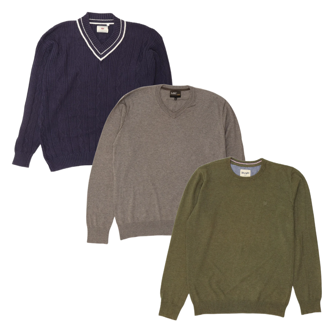25 x LEVI'S LEE WRANGLER SWEATERS — Solent Vintage Wholesale