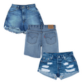 25 x LEVI'S LEE WRANGLER WOMEN'S DENIM SHORTS