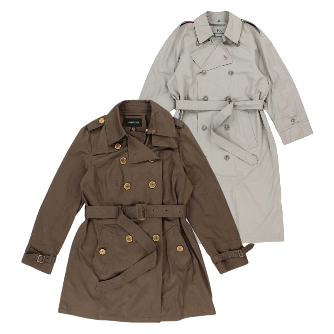 10 x LONDON FOG TRENCH COATS — Solent Vintage Wholesale