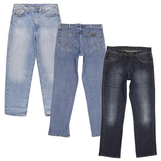 25 x LEVI'S LEE WRANGLER DENIM JEANS — Solent Vintage Wholesale