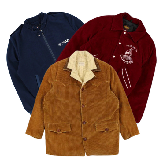 25 x VINTAGE STYLE CORDUROY JACKETS — Solent Vintage Wholesale