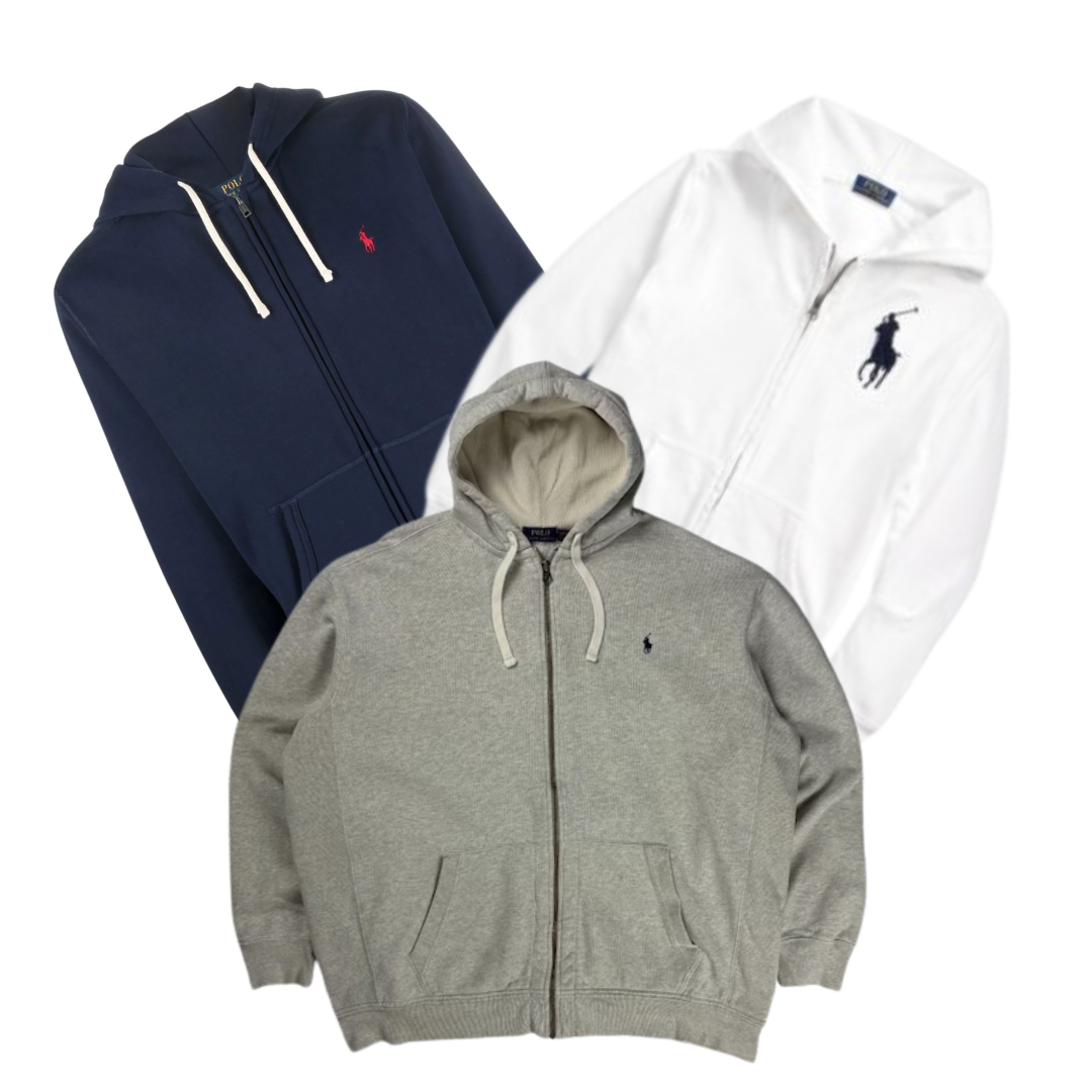 10 x RALPH LAUREN ZIPPED SWEATSHIRTS — Solent Vintage Wholesale