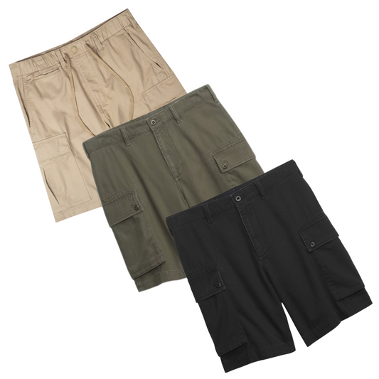 25 x UNBRANDED CARGO SHORTS — Solent Vintage Wholesale