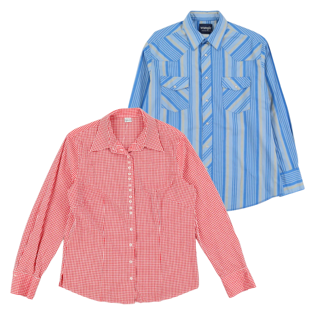 25 x WESTERN STYLE SHIRTS — Solent Vintage Wholesale