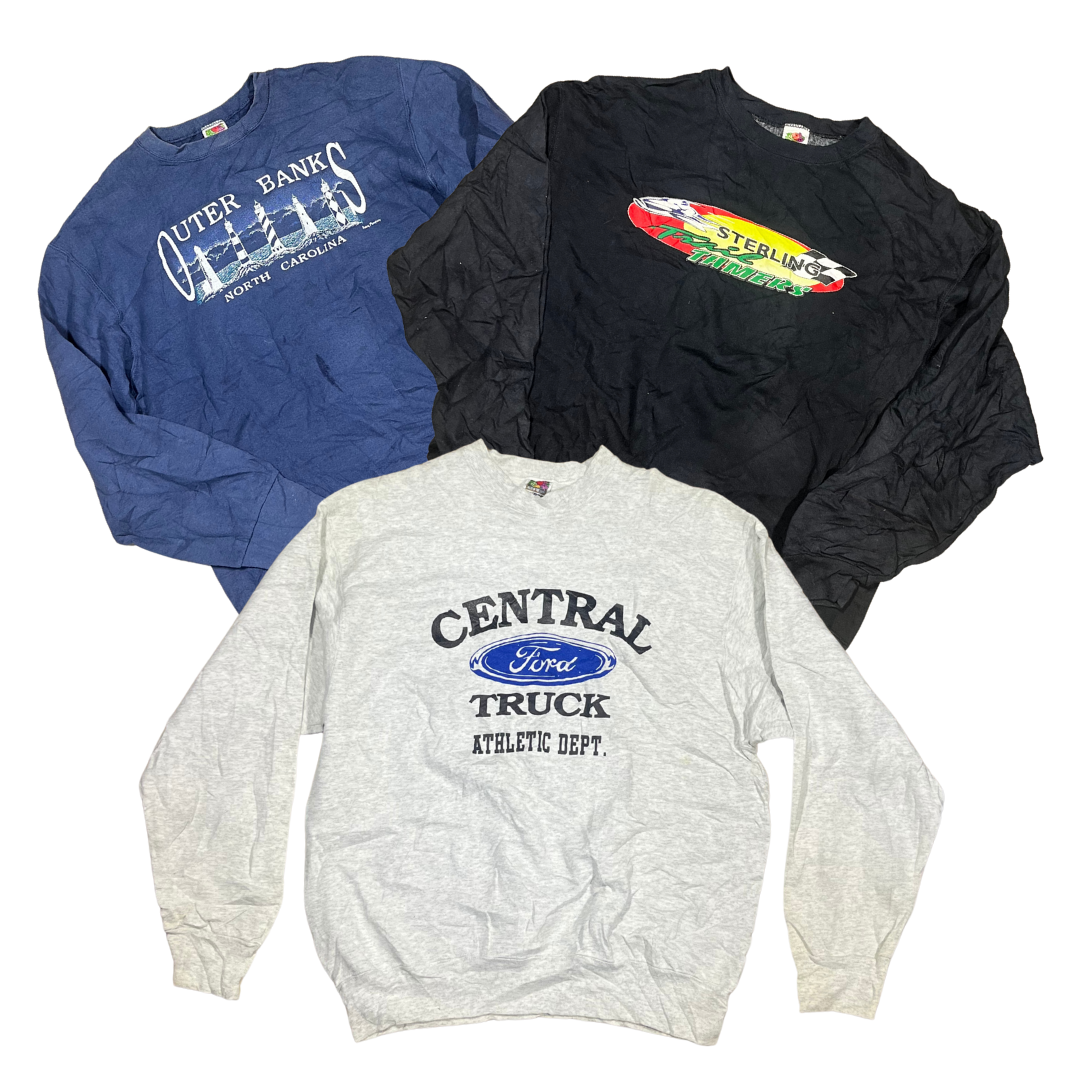 25 x FRUIT OF THE LOOM SWEATSHIRTS — Solent Vintage Wholesale